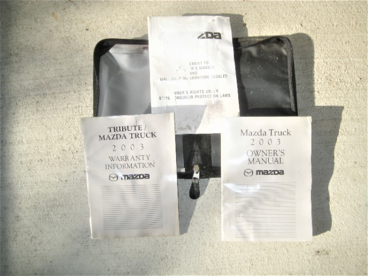 Mazda B2300 Truck 2003 Owner's Manual and Warranty, FREE SHIPPING