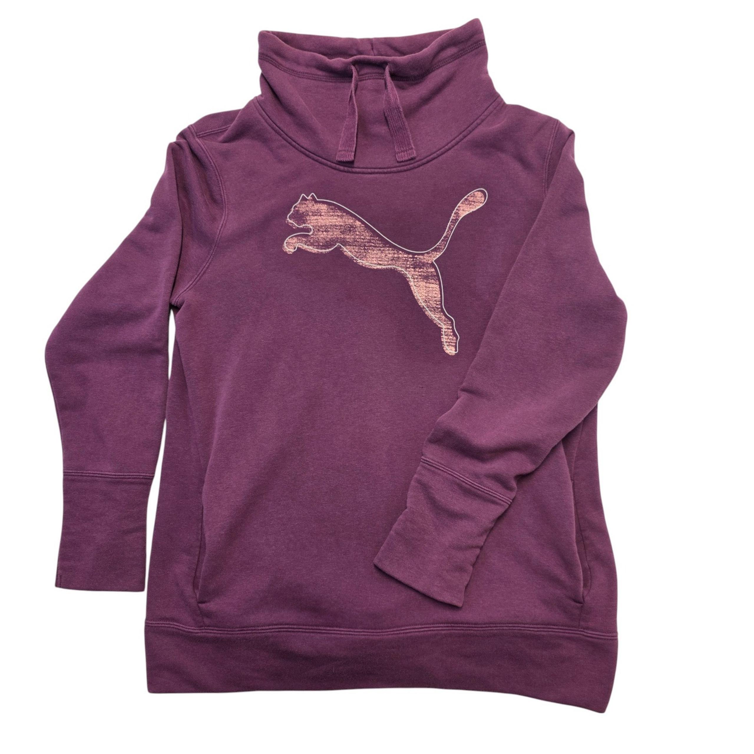 Puma Pullover Sweatshirt Funnel Neck Activewear Top Athleissure XL - Cozy Casual