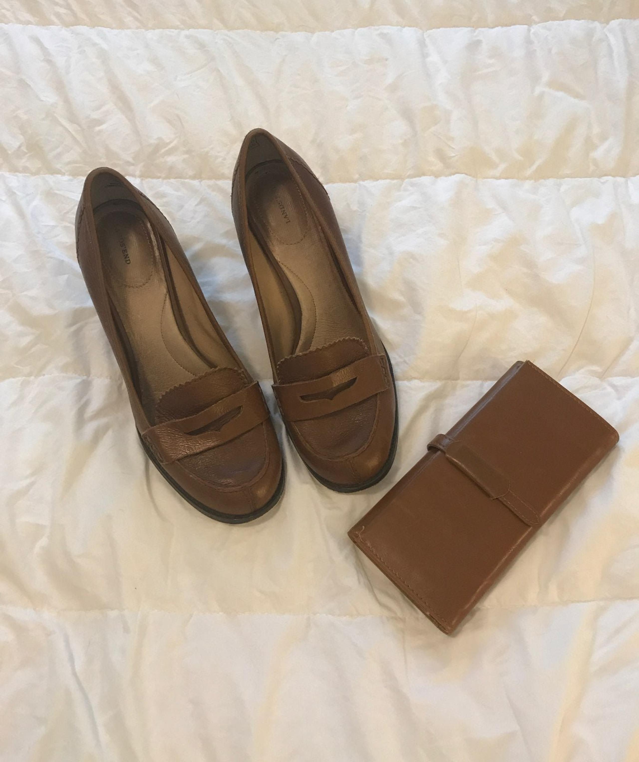 LANDS END Penny Loafer Pumps 9.5