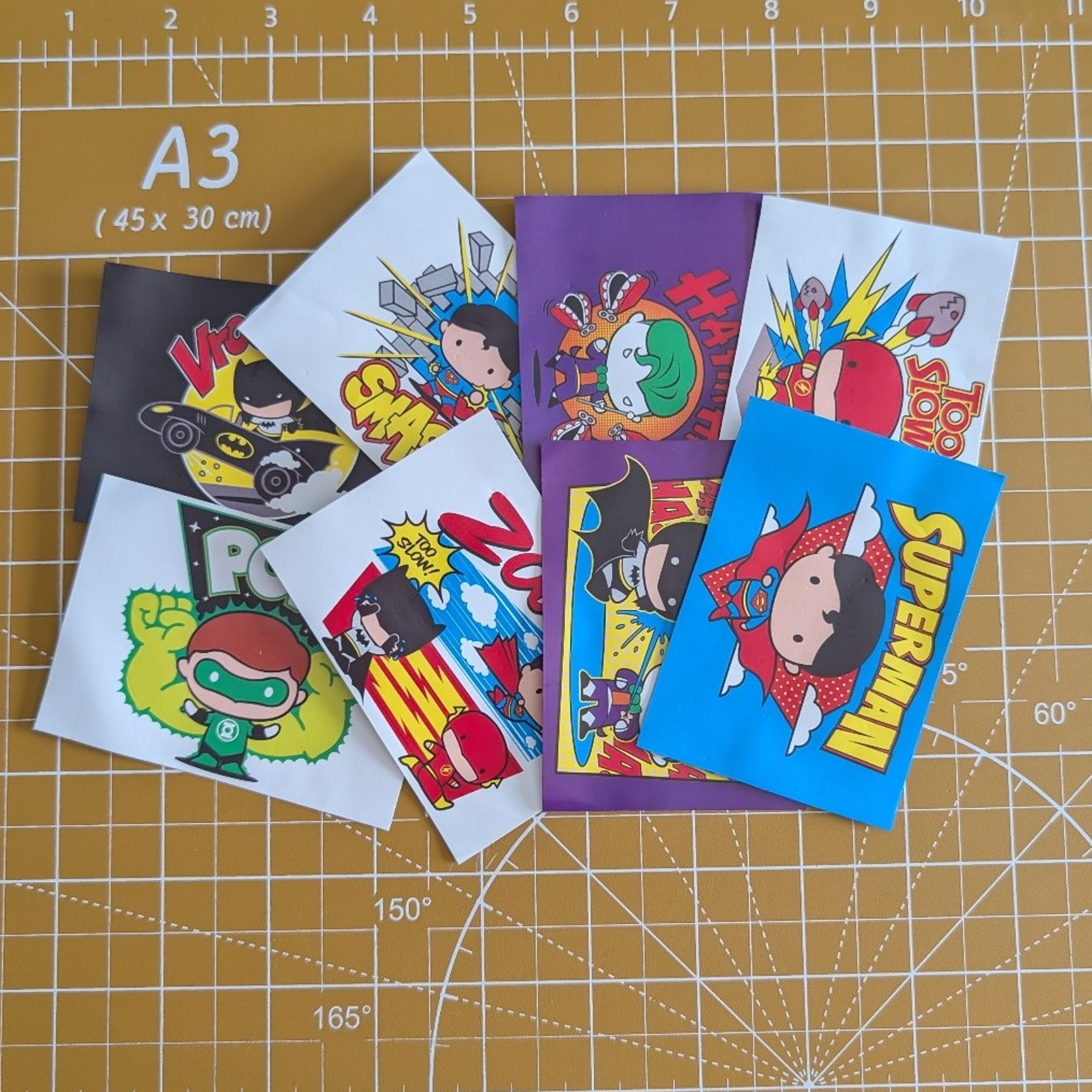 DC Comic Stickers 1-8 Set
