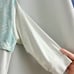 VINTAGE GW Graff MEDIUM PETITE Blue Bamboo Rock Revival 3/4 Sleeve Polo Shirt