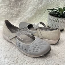 Dansko Haven Gray Suede Mary Jane Shoes Waterproof Comfy size 41 - 10.5-11 US