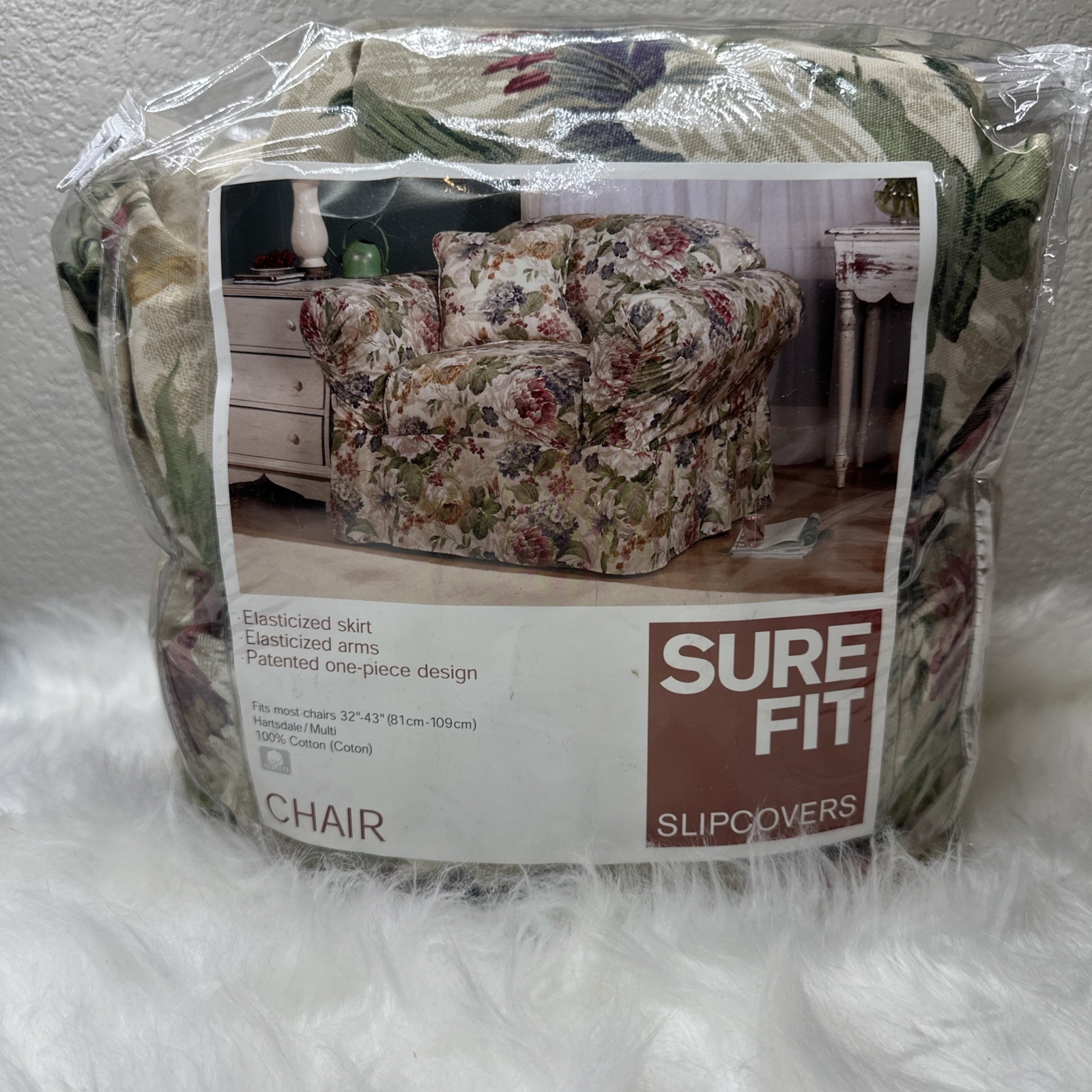 SureFit Slipcover Hartsdale Multi Colored Chair FAST SHIPPER!
