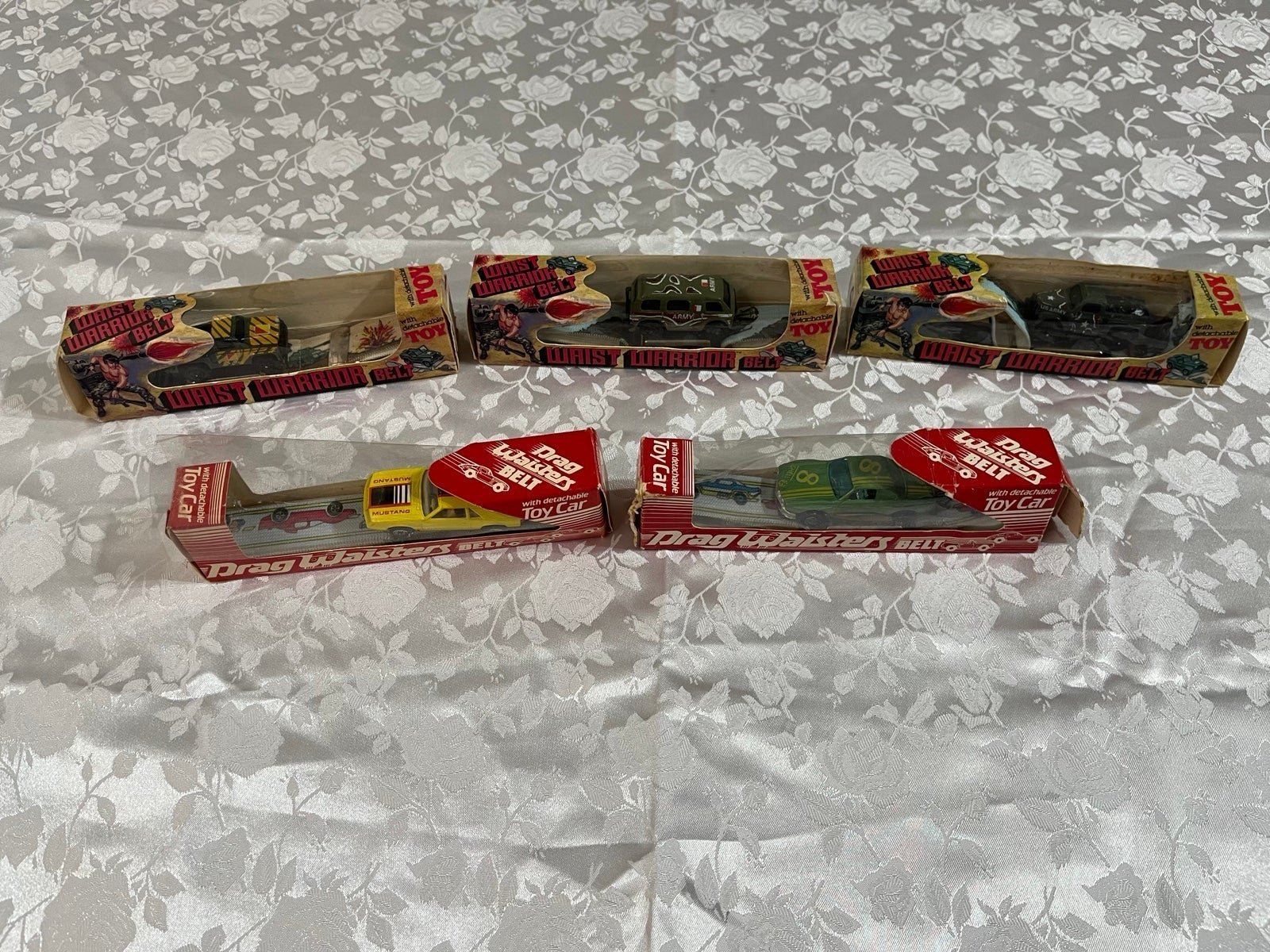 Lot of 5, Unique Vintage Drag Waisters & Waist Warrior Belt with Detachable Toy