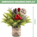 2PCS Small Christmas Tree,Tabletop Mini Xmas Tree,9 Artificial Little Potted fo