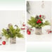 2PCS Small Christmas Tree,Tabletop Mini Xmas Tree,9 Artificial Little Potted fo