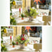 2PCS Small Christmas Tree,Tabletop Mini Xmas Tree,9 Artificial Little Potted fo