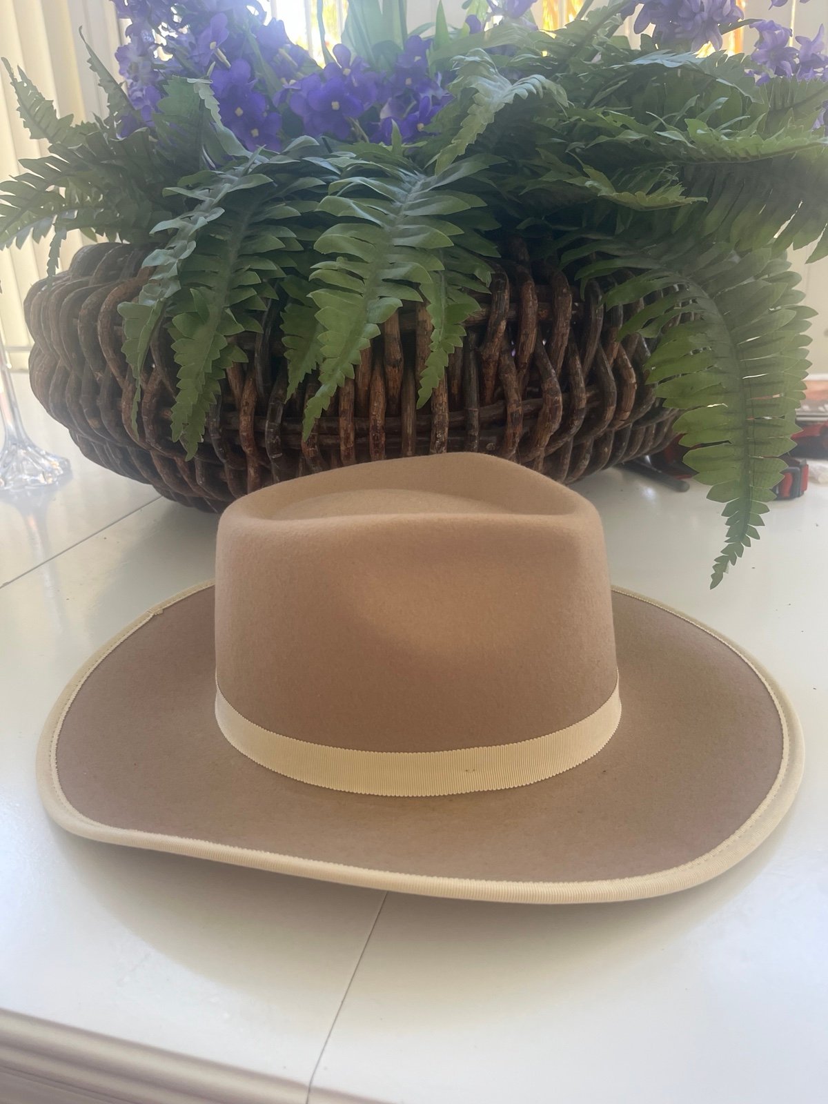 NWOT Pinched Western Fedora Hat wmn S 100% Australian Wool by Zertrue