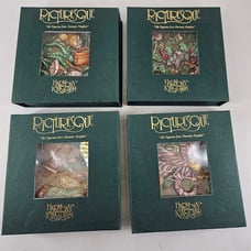 Set of 4 Vintage Harmony Kingdom Byron's Secret Garden Collectible Tile New