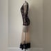 Elegant Black and Nude Sheer Dress