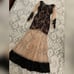 Elegant Black and Nude Sheer Dress