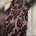 Elegant Black and Nude Sheer Dress