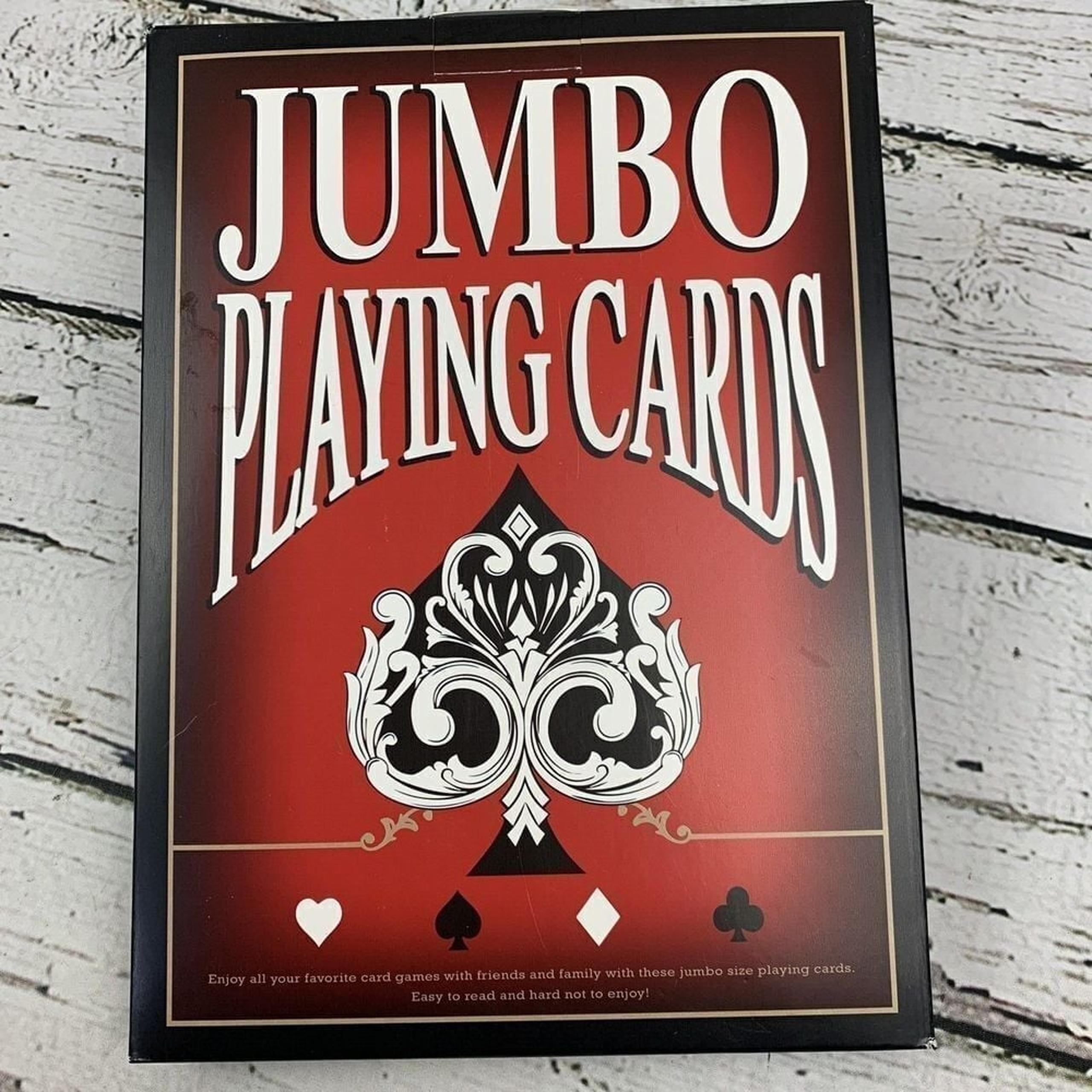 Jumbo Playing Cards Oversized Deck for Family Game Night and Parties