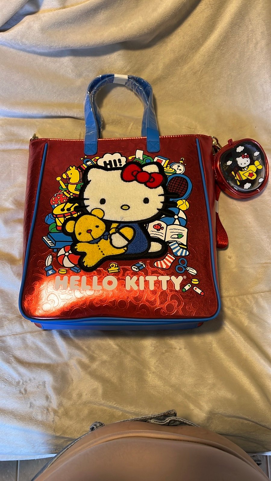 Loungefly Hello Kitty 50th Anniversary Metallic Tote bag with coin purse