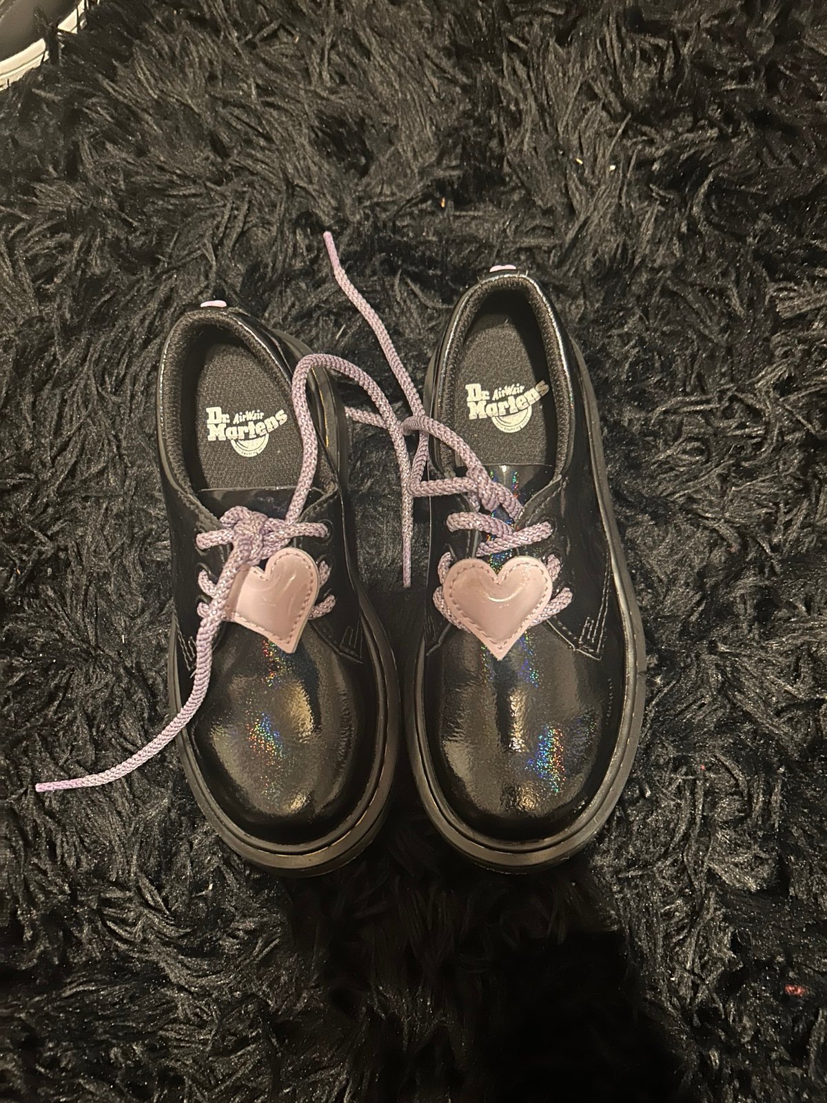 JUNIOR 1461 SHIMMER HEART OXFORD SHOES