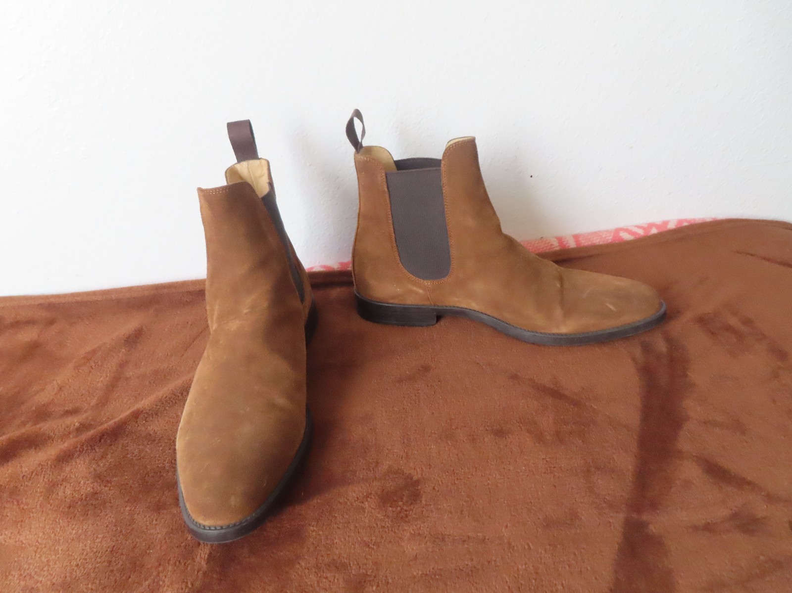 Scarosso Giacomo Tabacco Scamosciato Tobacco Suede Chelsea Boots size 10 US 43