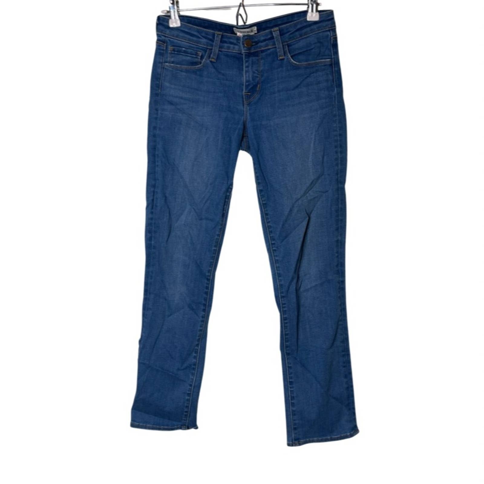 L'AGENCE Coco Mid-Rise Slim Straight Leg Jean Mid Wash sz 26