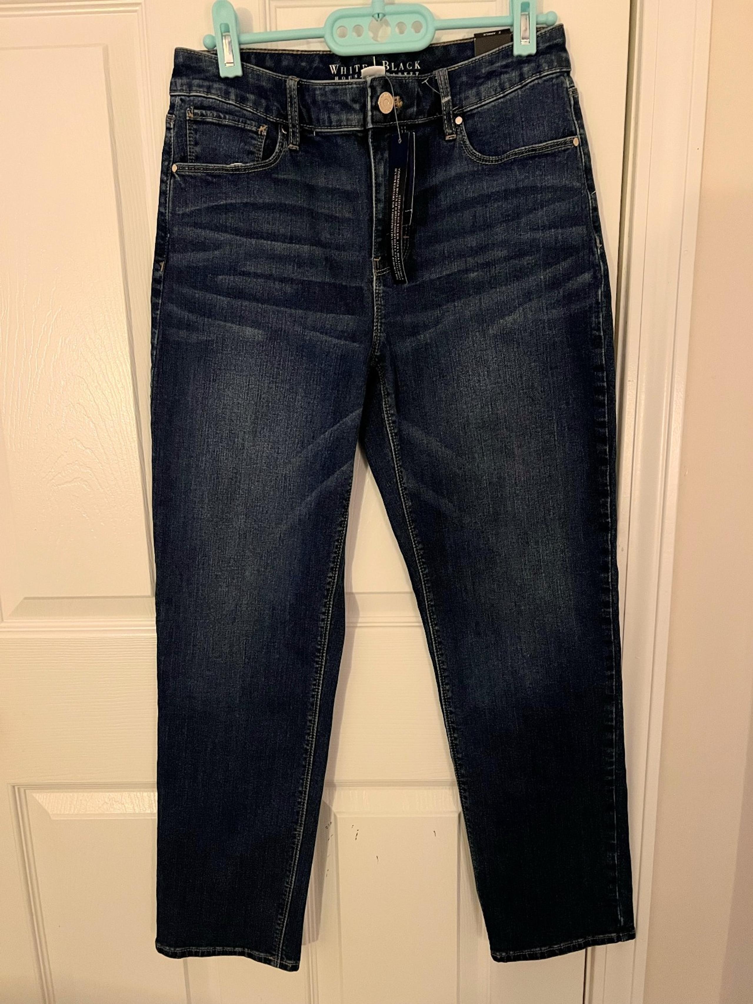 White House Black Market High Rise Relaxed Fit Slim Ankle Jeans Size 2