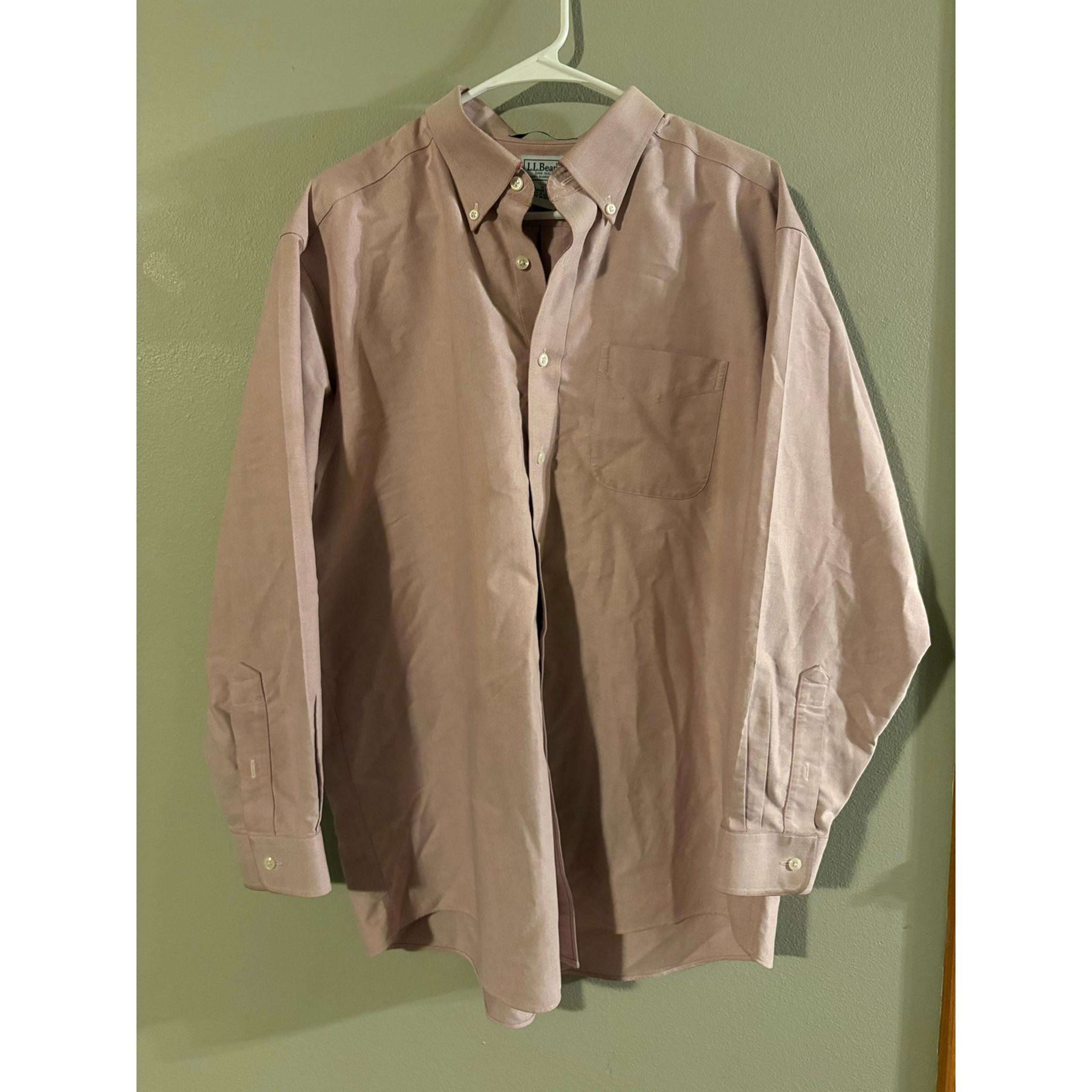 Men’s L.L. Bean wrinkle resistant button-down shirt size 17–33