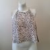 11 HONORE Animal Print Cropped Halter Top Size 18 New