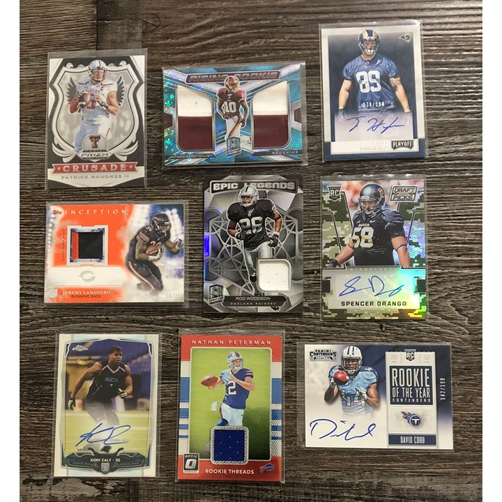NFL Football Autograph Jeresey Relic Star Card Lot of 70 Mahomes Chase +
