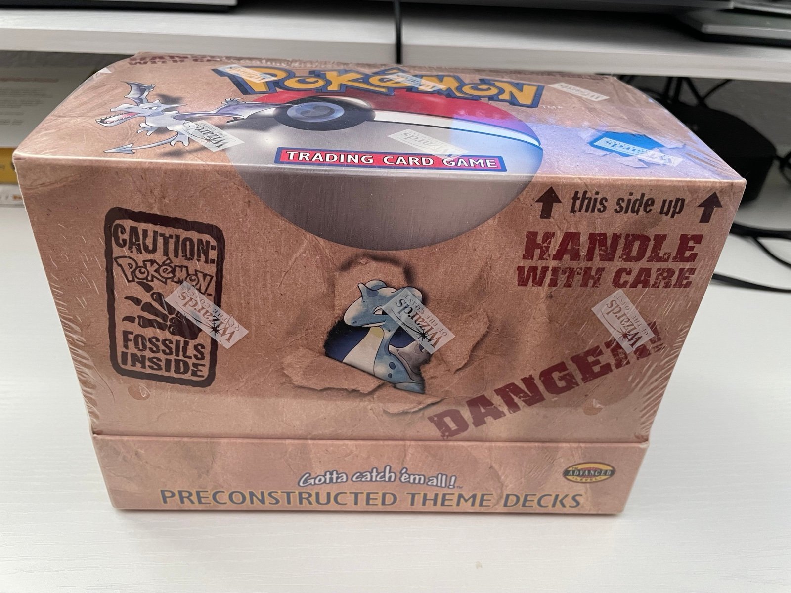 Vintage Pokemon Fossil Preconstructed Theme Deck Case Box (8 Factory Sealed Deck