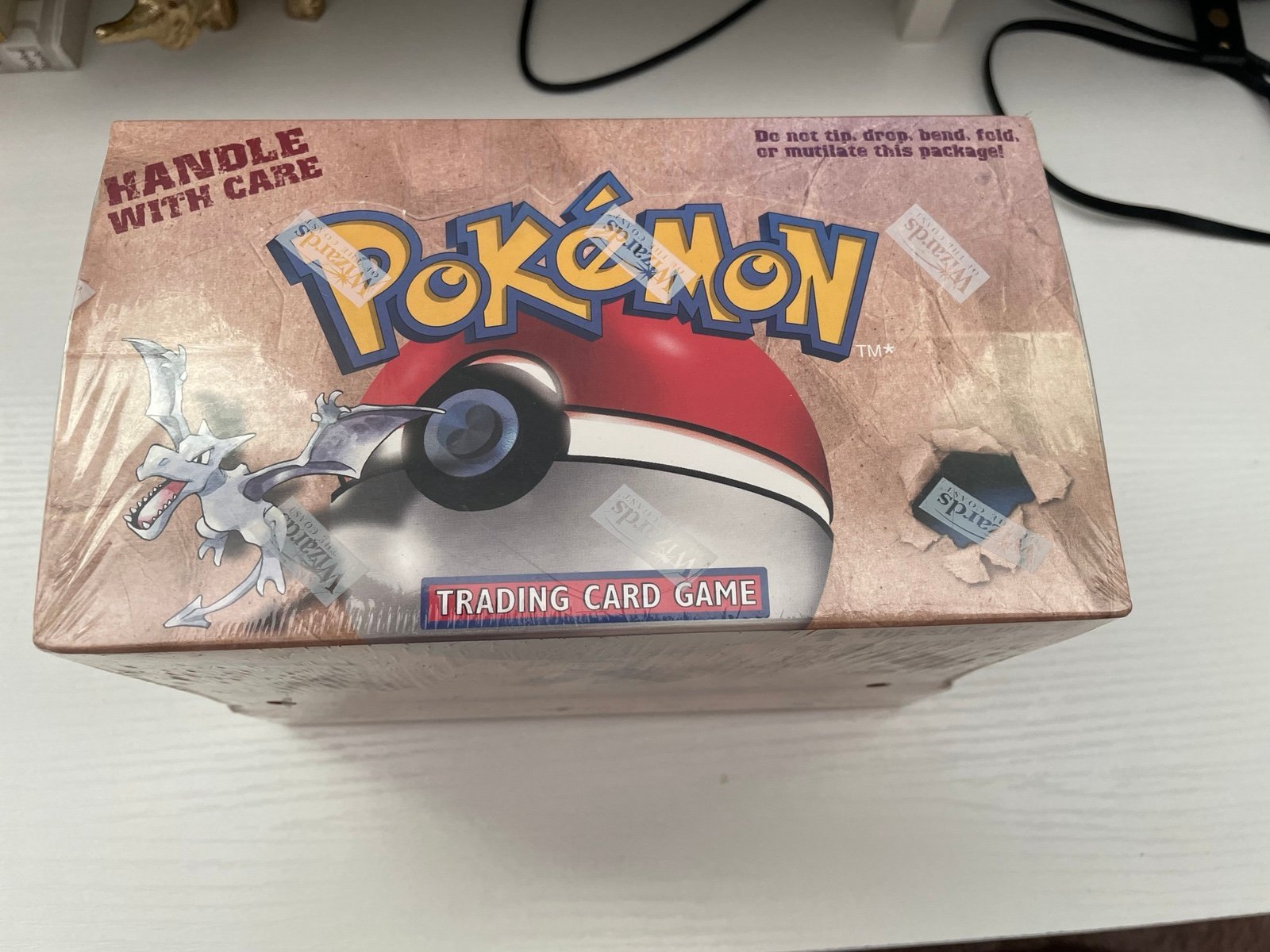 Vintage Pokemon Fossil Preconstructed Theme Deck Case Box (8 Factory Sealed Deck - detail