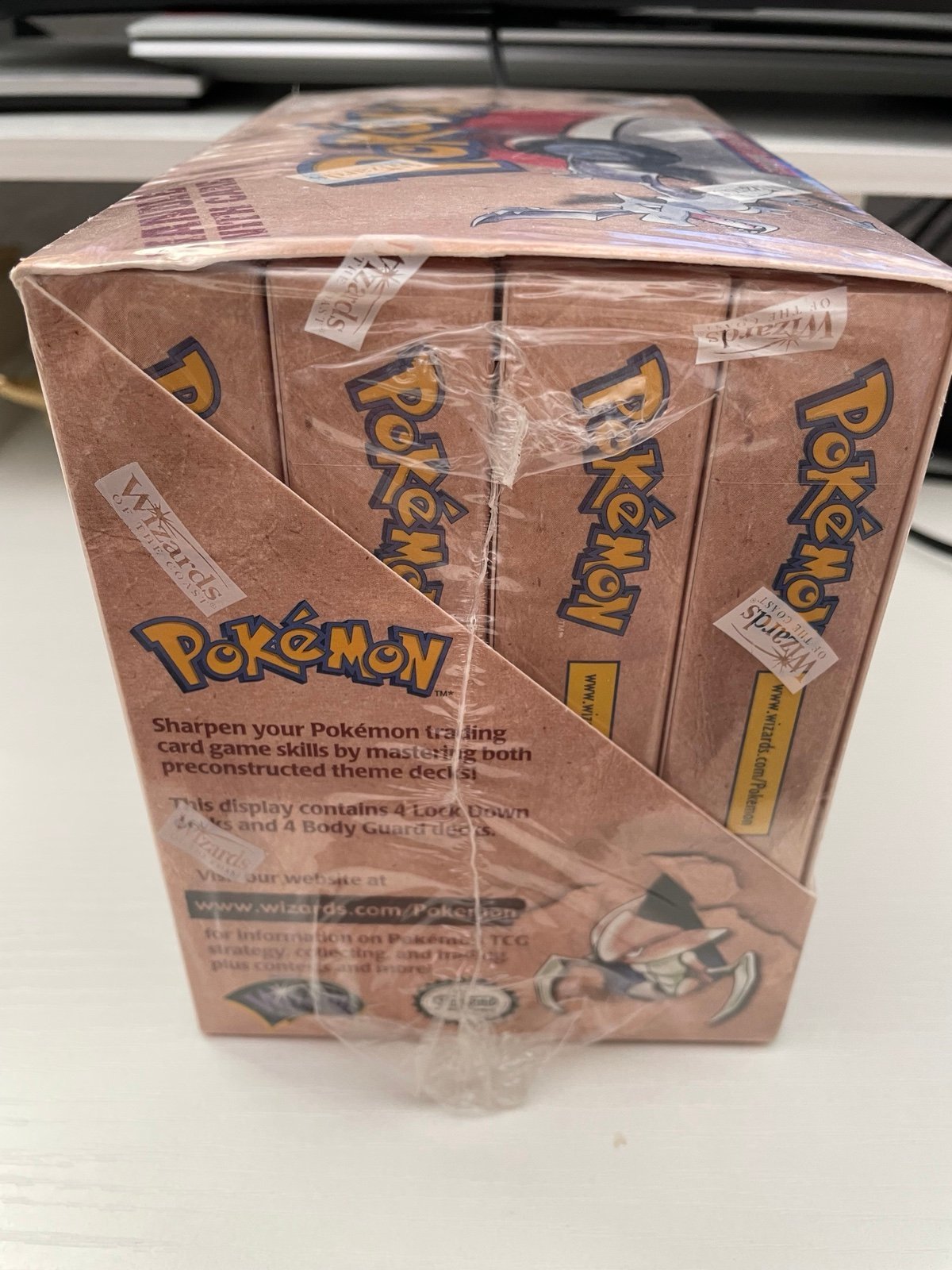 Vintage Pokemon Fossil Preconstructed Theme Deck Case Box (8 Factory Sealed Deck - detail