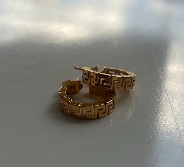 Authentic Versace Gold Hoops