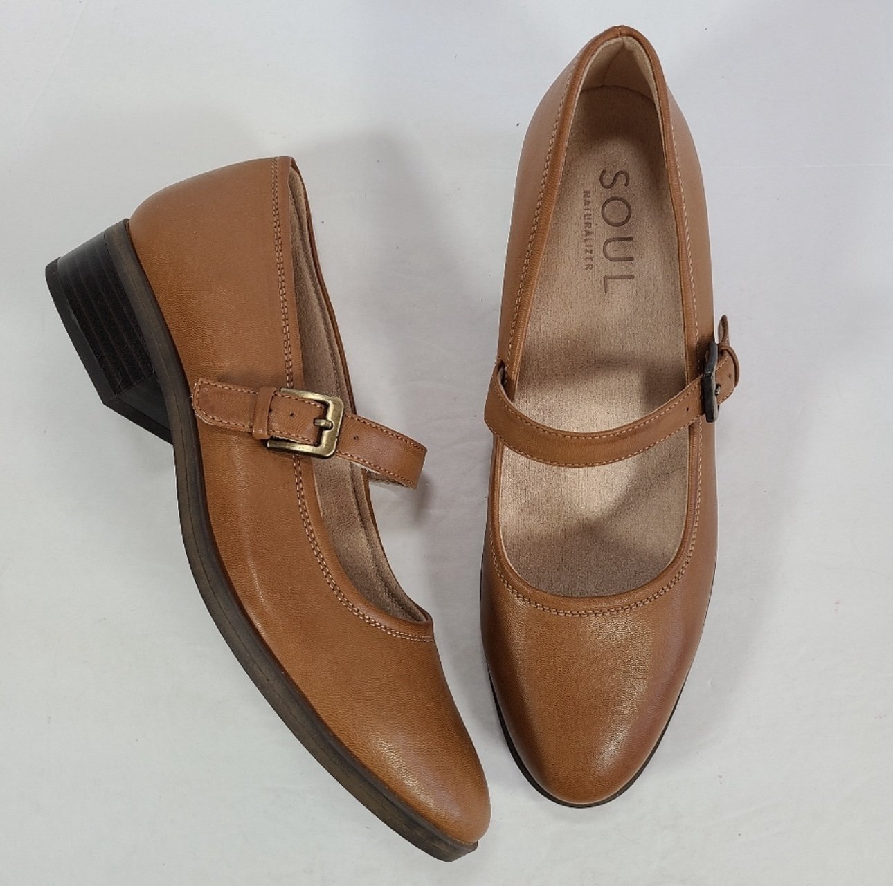 Soul Naturalizer Ramona Brown Mary Jane Block Heel Shoes Women's 8.5W