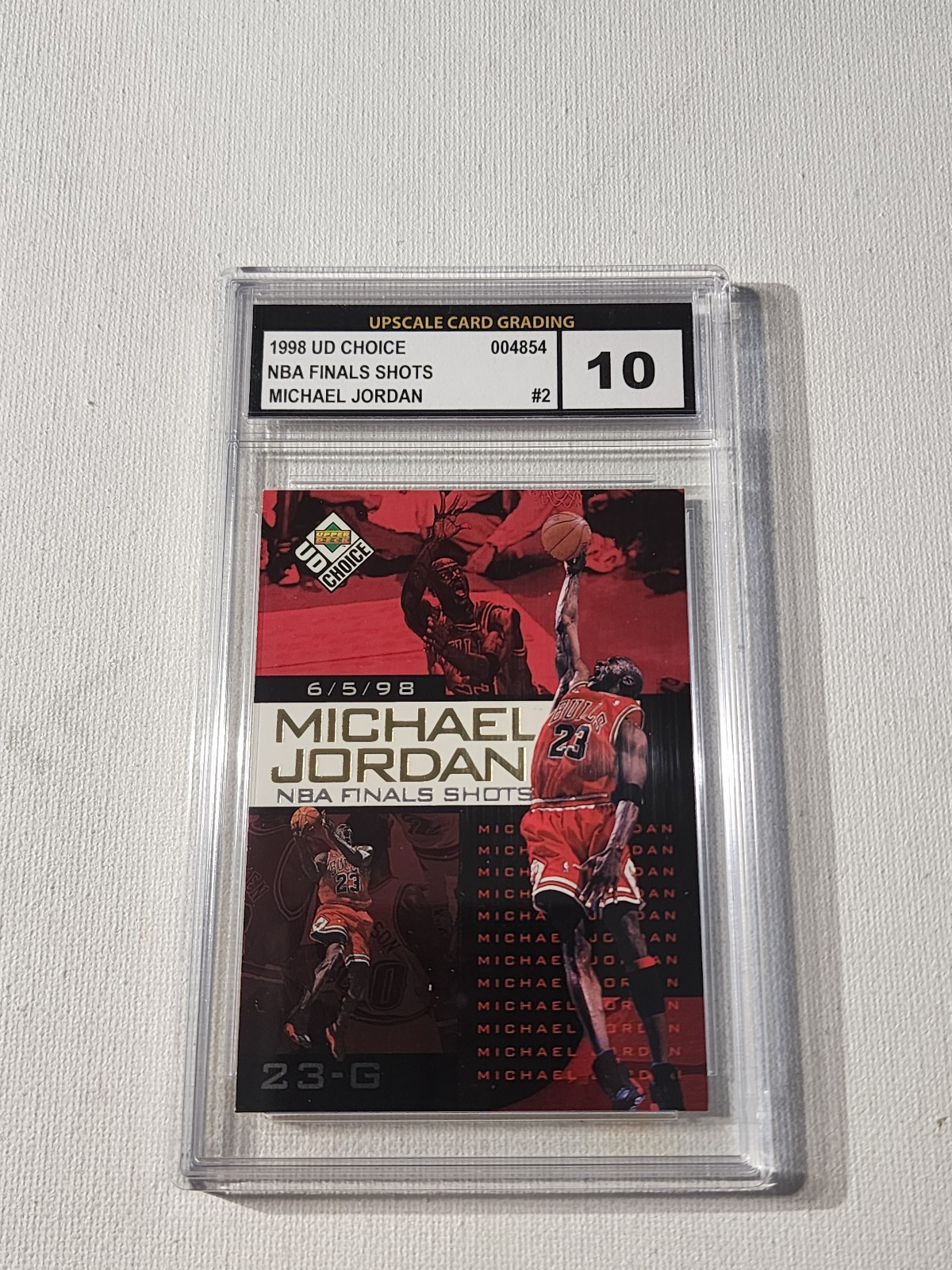 1998 Upper Deck Choice Preview NBA Finals Shots#2 MICHAEL JORDAN UCG GEM MINT 10