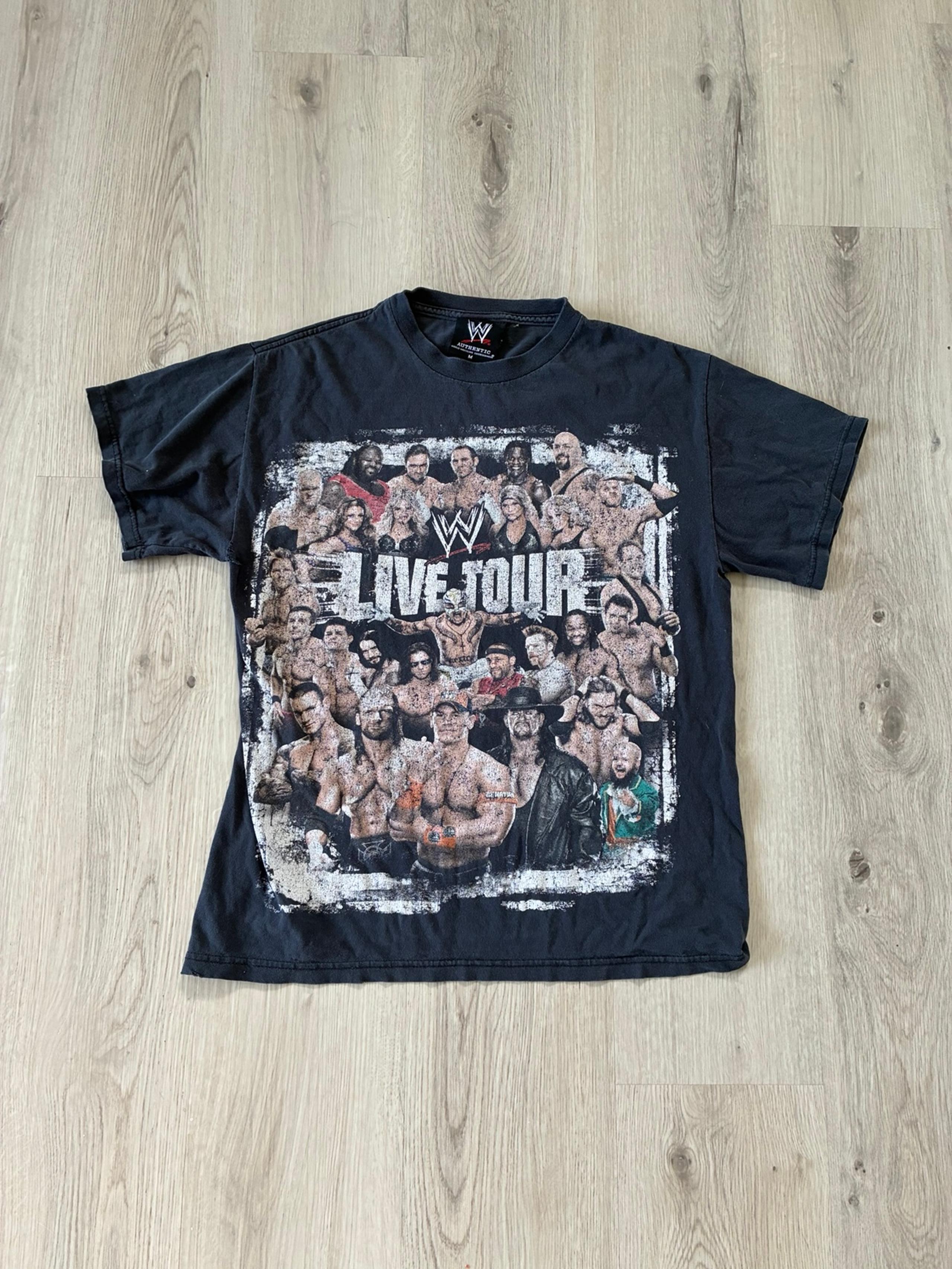 WWE Live Tour Men's T Shirt I Was There Black Color Size Medium 2008 John Cena