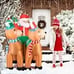 7FT Inflatable LED Santa Claus Reindeers W/ Sleigh Christmas Yard Decoration