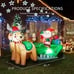 7FT Inflatable LED Santa Claus Reindeers W/ Sleigh Christmas Yard Decoration