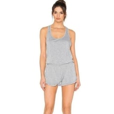 Spiritual Gangster Short Ruffle Romper Grey Size X-Small NWT