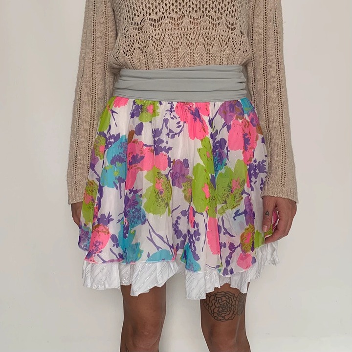 Free People Floral Ruffle Mini