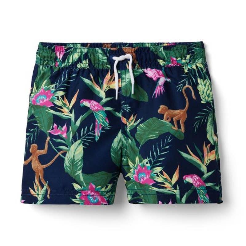 JANIE AND JACK SIZE 18 BIG BOYS TROPICAL JUNGLE SWIM TRUNK42.00