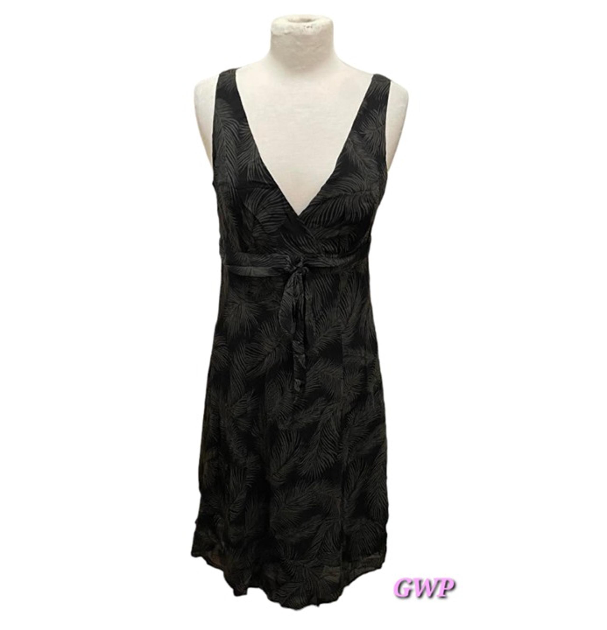 J.Crew Black & Gray Feather Sleeveless Knee-Length Dress For Women Size 10