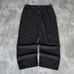 Vintage Y2K Baggy Black Linen Casual Lightweight Dress Pants