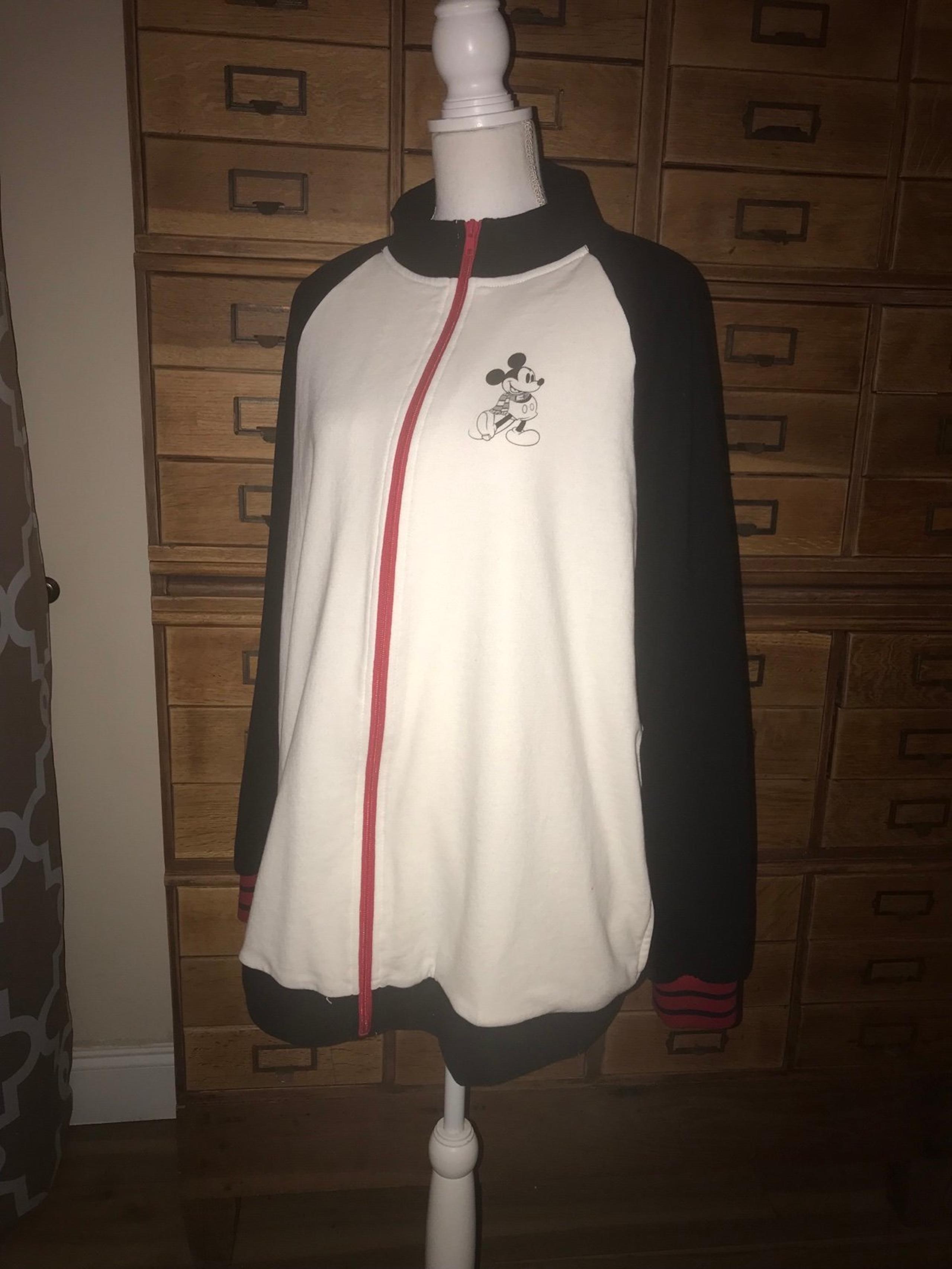 Parks Full Zip Jacket w pockets XXL Mickey Mouse Black/Off White/Red - Disney