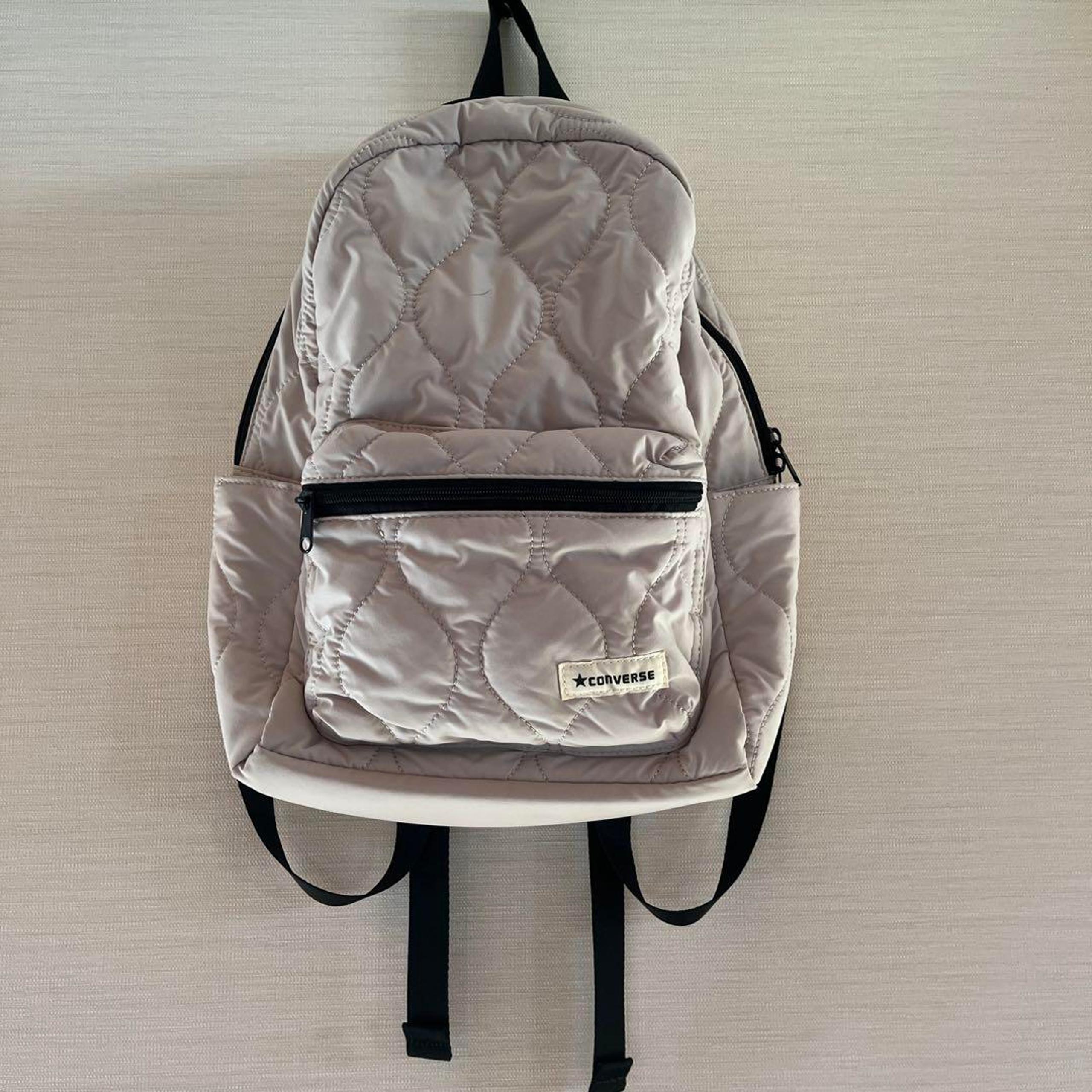 CONVERSE Quilted Backpack Beige