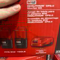 Milwaukee M12 12V Lithium-lon Compact 2.0 Ah Battery Pack (2-Pack) Starter Kit