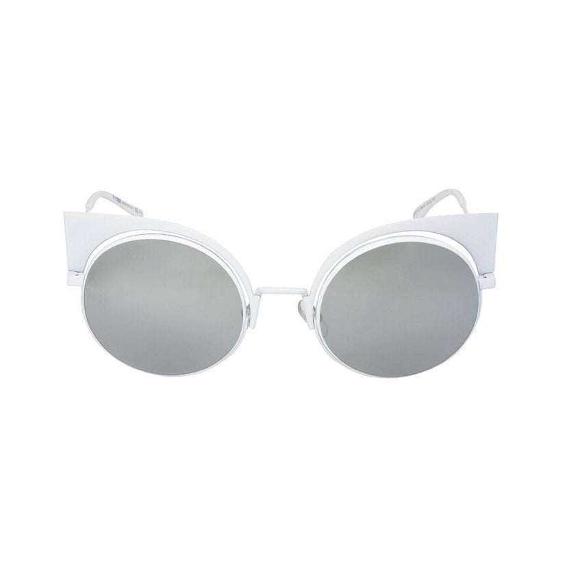 Fendi White Grey Mirror Sunglasses