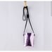 NWOT77 FREE PEOPLE Glitter Damsel crossbody bag metallic purple 100% leather