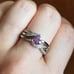 New 925 Silver Heart Shaped Amethyst Diamond Ring for Women