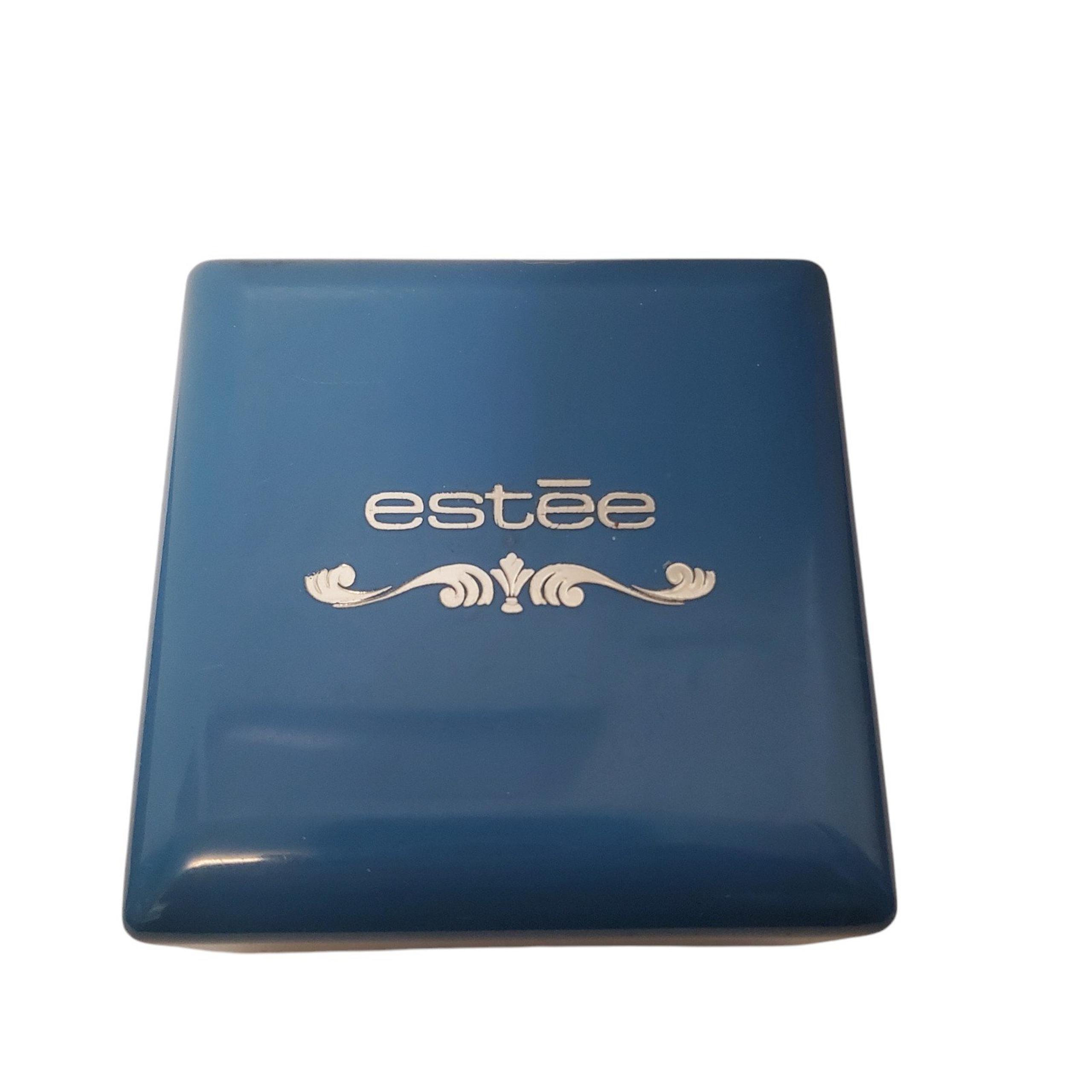 Rare Vintage Estee Lauder Perfumed Body Powder 3 Oz Blue Container with Poof