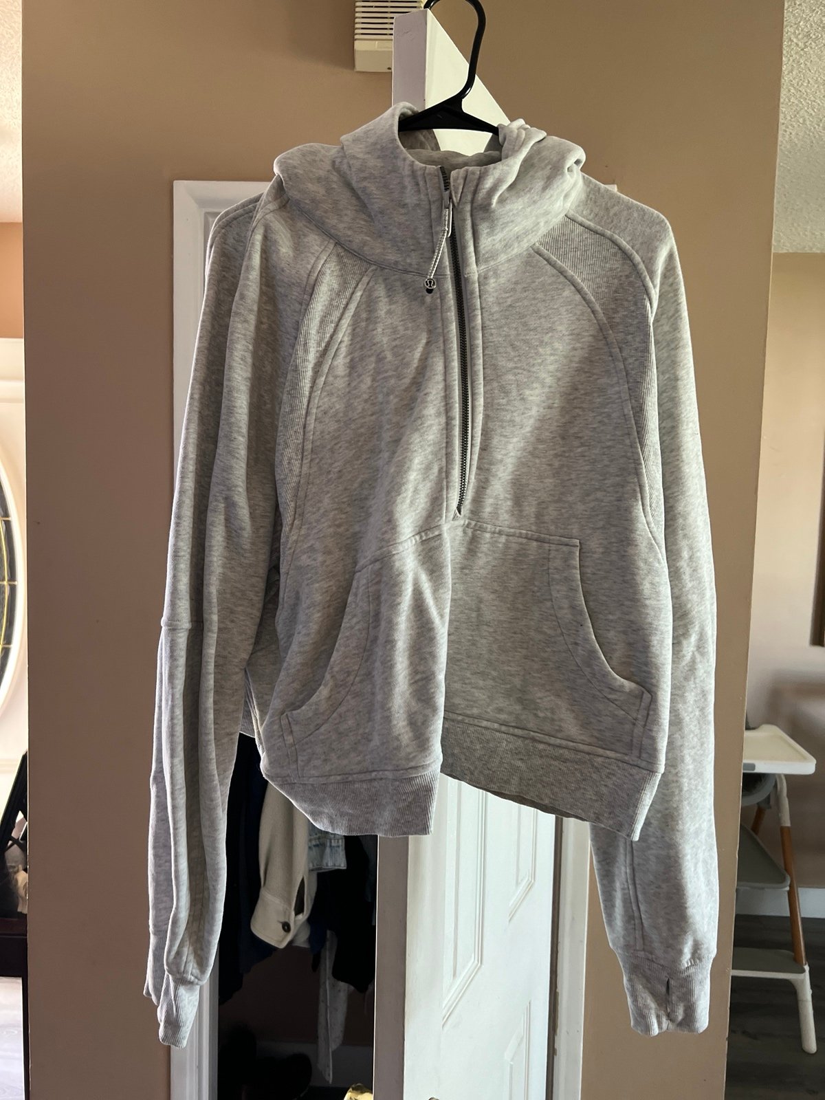 lululemon scuba half zip grey