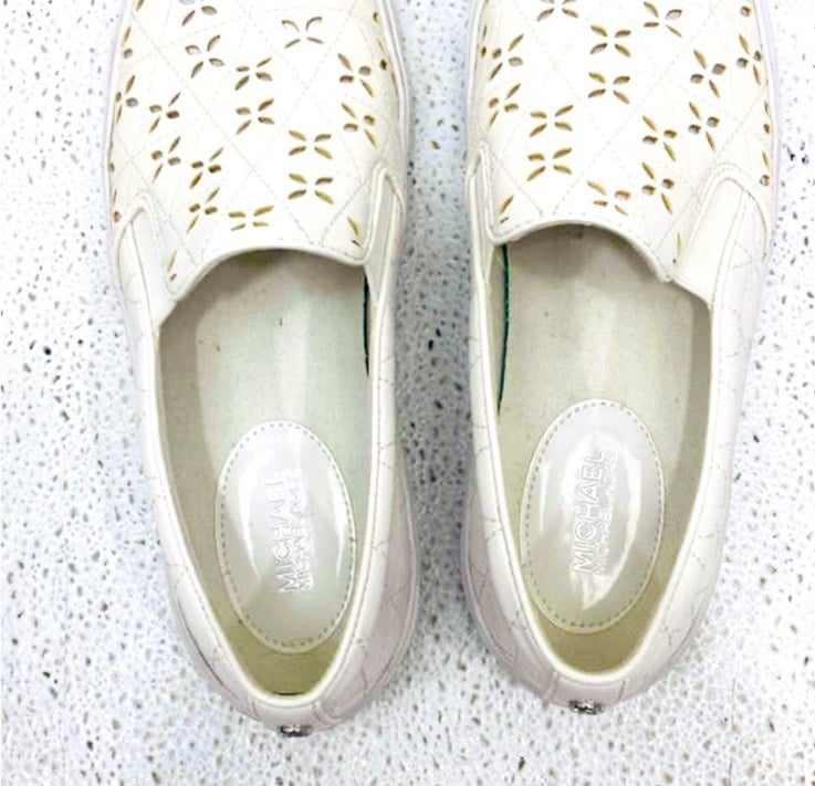 Michael kors leather slip ons