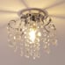 Chrome Crystal Chandelier Ceiling Lights Modern Fixture Flush Mount Mini Kitchen