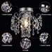 Chrome Crystal Chandelier Ceiling Lights Modern Fixture Flush Mount Mini Kitchen
